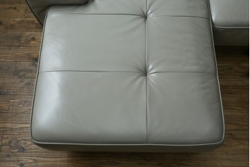 中古　美品　IDC大塚家具　L/S STYLISH-37(エルエススタイリッシュ37)　本革の上質な風合いが魅力のカウチソファ　定価約43万円　(R-085679)