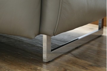 中古　美品　IDC大塚家具　L/S STYLISH-37(エルエススタイリッシュ37)　本革の上質な風合いが魅力のカウチソファ　定価約43万円　(R-085679)