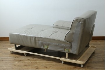 中古　美品　IDC大塚家具　L/S STYLISH-37(エルエススタイリッシュ37)　本革の上質な風合いが魅力のカウチソファ　定価約43万円　(R-085679)