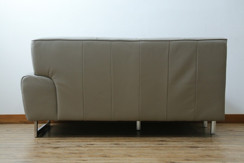 中古　美品　IDC大塚家具　L/S STYLISH-37(エルエススタイリッシュ37)　本革の上質な風合いが魅力のカウチソファ　定価約43万円　(R-085679)