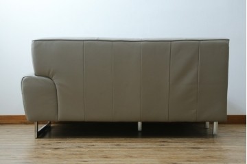 中古　美品　IDC大塚家具　L/S STYLISH-37(エルエススタイリッシュ37)　本革の上質な風合いが魅力のカウチソファ　定価約43万円　(R-085679)