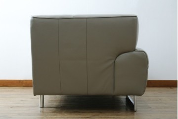 中古　美品　IDC大塚家具　L/S STYLISH-37(エルエススタイリッシュ37)　本革の上質な風合いが魅力のカウチソファ　定価約43万円　(R-085679)