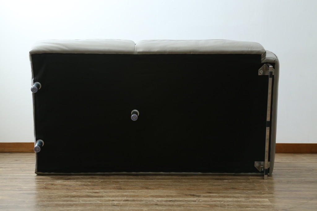 中古　美品　IDC大塚家具　L/S STYLISH-37(エルエススタイリッシュ37)　本革の上質な風合いが魅力のカウチソファ　定価約43万円　(R-085679)