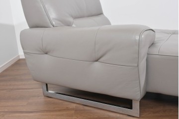 中古　美品　IDC大塚家具　L/S STYLISH-37(エルエススタイリッシュ37)　本革の上質な風合いが魅力のカウチソファ　定価約43万円相当　(R-085679)