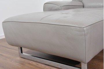 中古　美品　IDC大塚家具　L/S STYLISH-37(エルエススタイリッシュ37)　本革の上質な風合いが魅力のカウチソファ　定価約43万円相当　(R-085679)