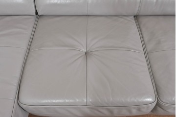 中古　美品　IDC大塚家具　L/S STYLISH-37(エルエススタイリッシュ37)　本革の上質な風合いが魅力のカウチソファ　定価約43万円相当　(R-085679)