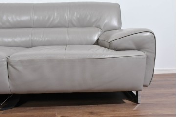 中古　美品　IDC大塚家具　L/S STYLISH-37(エルエススタイリッシュ37)　本革の上質な風合いが魅力のカウチソファ　定価約43万円相当　(R-085679)