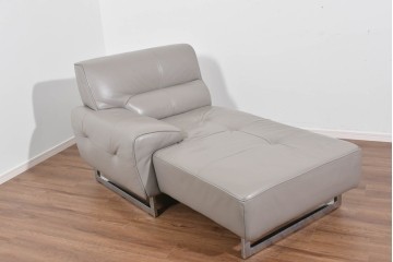 中古　美品　IDC大塚家具　L/S STYLISH-37(エルエススタイリッシュ37)　本革の上質な風合いが魅力のカウチソファ　定価約43万円相当　(R-085679)