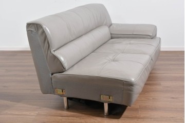 中古　美品　IDC大塚家具　L/S STYLISH-37(エルエススタイリッシュ37)　本革の上質な風合いが魅力のカウチソファ　定価約43万円相当　(R-085679)