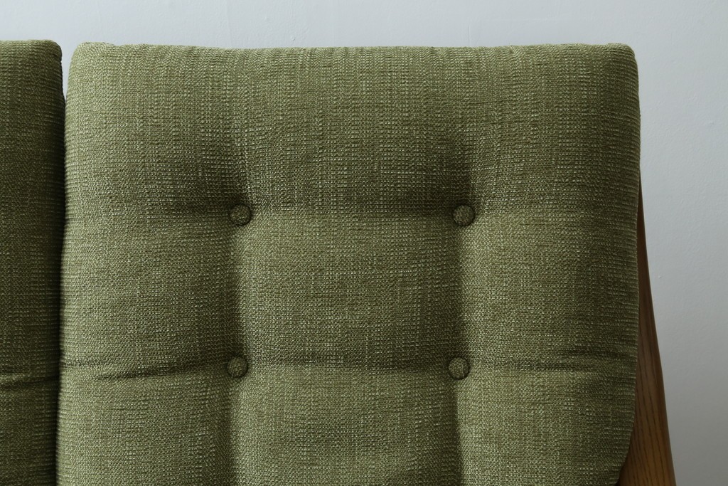 中古　美品　FUJI FURNITURE(冨士ファニチア)　Agio(アージオ)　オーク材　組み替え自由でインテリアの幅が広がるナチュラルモダンな3人掛けソファ　(R-085683)