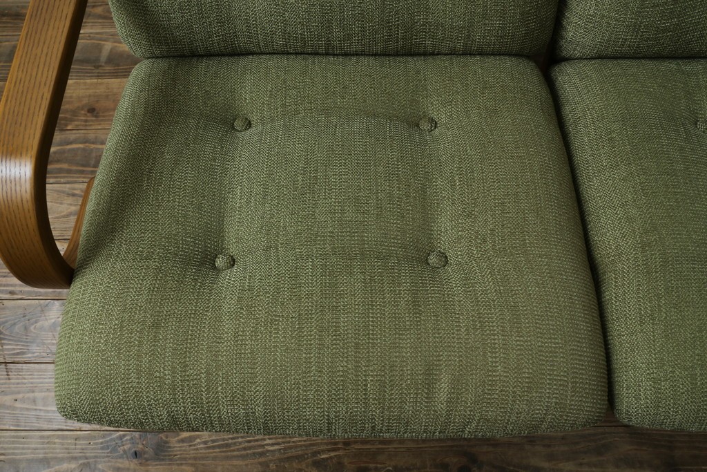 中古　美品　FUJI FURNITURE(冨士ファニチア)　Agio(アージオ)　オーク材　組み替え自由でインテリアの幅が広がるナチュラルモダンな3人掛けソファ　(R-085683)