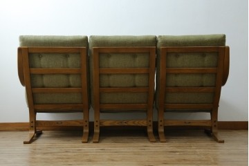 中古　美品　FUJI FURNITURE(冨士ファニチア)　Agio(アージオ)　オーク材　組み替え自由でインテリアの幅が広がるナチュラルモダンな3人掛けソファ　(R-085683)