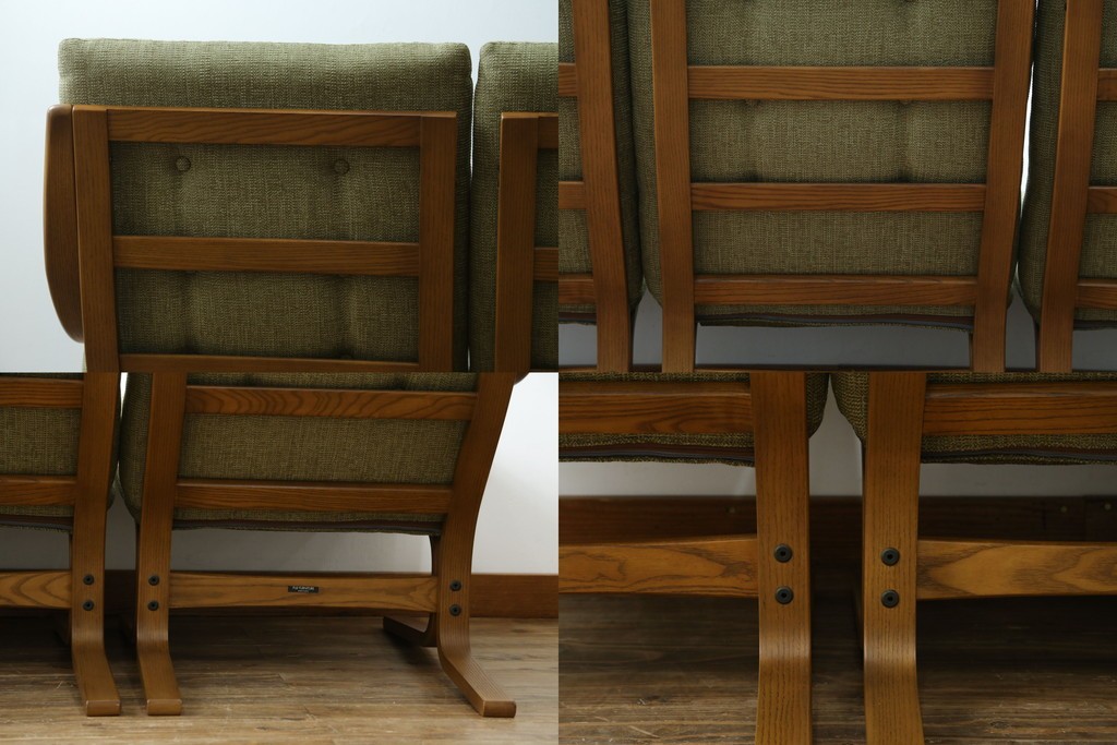 中古　美品　FUJI FURNITURE(冨士ファニチア)　Agio(アージオ)　オーク材　組み替え自由でインテリアの幅が広がるナチュラルモダンな3人掛けソファ　(R-085683)