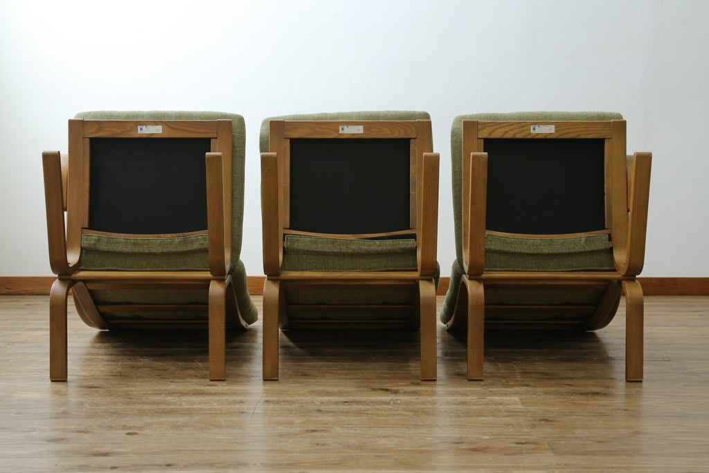 中古　美品　FUJI FURNITURE(冨士ファニチア)　Agio(アージオ)　オーク材　組み替え自由でインテリアの幅が広がるナチュラルモダンな3人掛けソファ　(R-085683)