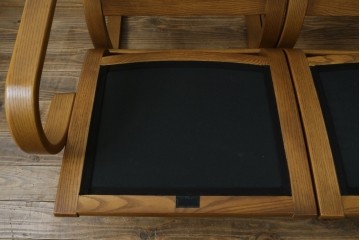 中古　美品　FUJI FURNITURE(冨士ファニチア)　Agio(アージオ)　オーク材　組み替え自由でインテリアの幅が広がるナチュラルモダンな3人掛けソファ　(R-085683)