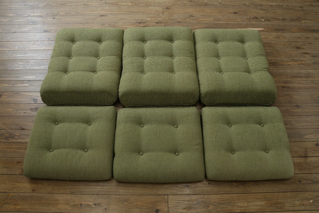 中古　美品　FUJI FURNITURE(冨士ファニチア)　Agio(アージオ)　オーク材　組み替え自由でインテリアの幅が広がるナチュラルモダンな3人掛けソファ　(R-085683)