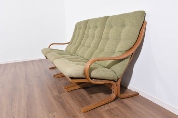 中古　美品　FUJI FURNITURE(冨士ファニチア)　Agio(アージオ)　オーク材　組み替え自由でインテリアの幅が広がるナチュラルモダンな3人掛けソファ　(R-085683)