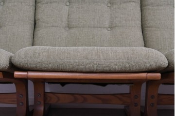 中古　美品　FUJI FURNITURE(冨士ファニチア)　Agio(アージオ)　オーク材　組み替え自由でインテリアの幅が広がるナチュラルモダンな3人掛けソファ　(R-085683)