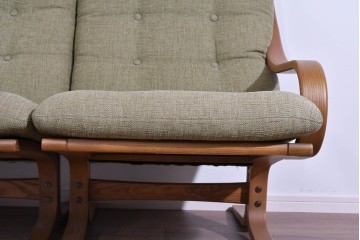 中古　美品　FUJI FURNITURE(冨士ファニチア)　Agio(アージオ)　オーク材　組み替え自由でインテリアの幅が広がるナチュラルモダンな3人掛けソファ　(R-085683)