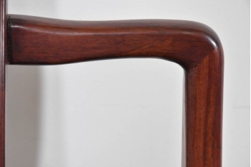 アジアンヴィンテージ　希少デザイン　花梨(カリン)材　螺鈿象嵌が美しい唐木のロッキングチェア　(R-085687)