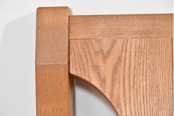 和製ヴィンテージ　国産　職人手作り　タモ無垢材　重厚でしっかりとした作りのアームチェア　(R-085688)