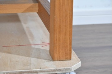 和製ヴィンテージ　国産　職人手作り　タモ無垢材　重厚でしっかりとした作りのアームチェア　(R-085688)