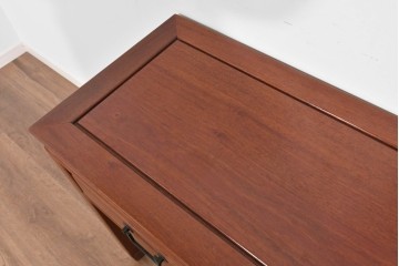 アジアンヴィンテージ　花梨材(カリン)　深みのある木肌と端正な框組が美しいコンソールテーブル　(R-085689)