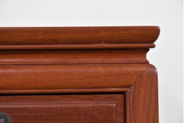 アジアンヴィンテージ　花梨材(カリン)　深みのある木肌と端正な框組が美しいコンソールテーブル　(R-085689)