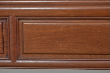 アジアンヴィンテージ　花梨材(カリン)　深みのある木肌と端正な框組が美しいコンソールテーブル　(R-085689)