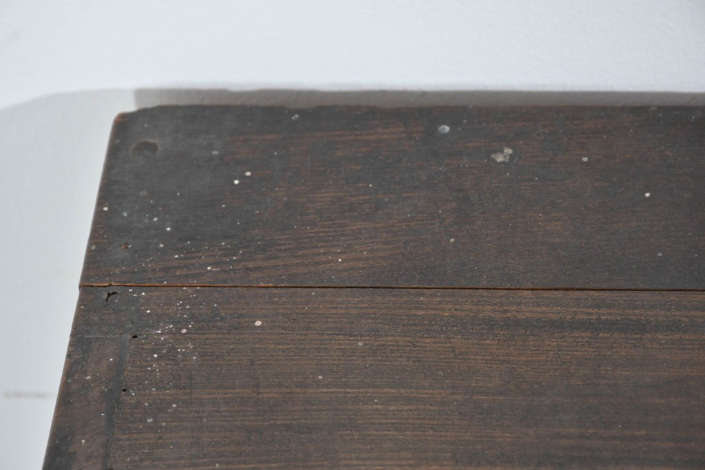 和製アンティーク　変わりデザイン!!　前面欅(ケヤキ)材の小振りな収納棚　(R-085698)