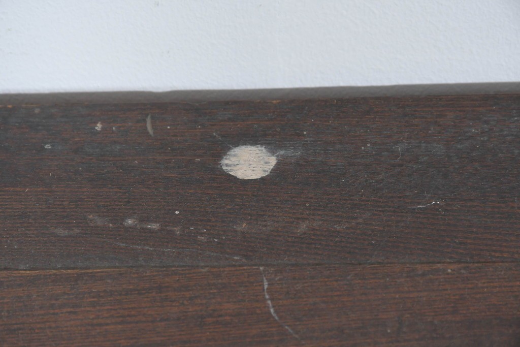 和製アンティーク　変わりデザイン!!　前面欅(ケヤキ)材の小振りな収納棚　(R-085698)