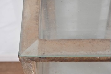 和製ヴィンテージ　古い木味の小振りな縦型ガラスケース　(R-085699)