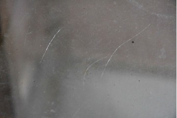 和製ヴィンテージ　古い木味の小振りな縦型ガラスケース　(R-085699)