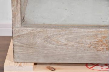 和製ヴィンテージ　古い木味の小振りな縦型ガラスケース　(R-085699)