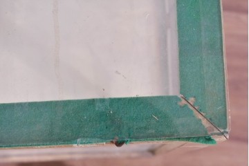 和製ヴィンテージ　木枠とガラスのシンプルな構成が魅力のガラスケース　(R-085700)