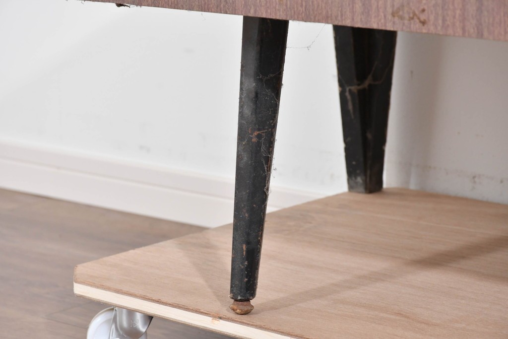 和製ヴィンテージ　木枠とガラスのシンプルな構成が魅力のガラスケース　(R-085700)