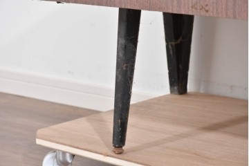 和製ヴィンテージ　木枠とガラスのシンプルな構成が魅力のガラスケース　(R-085700)