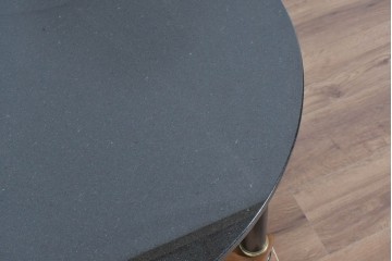 中古　最高級アメリカ家具ブランド　Baker(ベーカー社)　御影石天板と木部の対比が美しいエンパイヤ様式のローテーブル　(R-085703)