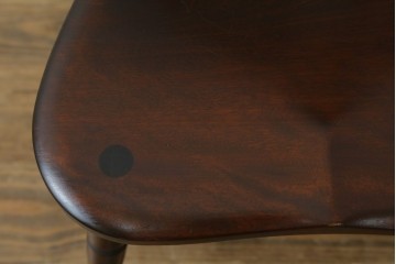 中古　松本民芸家具　#72リーチ型チェア　曲線の美しいウィンザースタイルのダイニングチェア　定価約9万8千円　(R-085706)