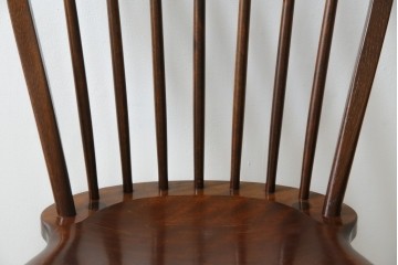 中古　松本民芸家具　#72リーチ型チェア　曲線の美しいウィンザースタイルのダイニングチェア　定価約9万8千円　(R-085706)