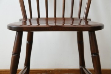 中古　松本民芸家具　#72リーチ型チェア　曲線の美しいウィンザースタイルのダイニングチェア　定価約9万8千円　(R-085706)