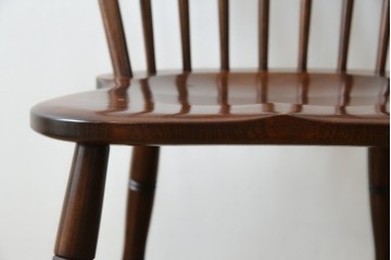 中古　松本民芸家具　#72リーチ型チェア　曲線の美しいウィンザースタイルのダイニングチェア　定価約9万8千円　(R-085706)