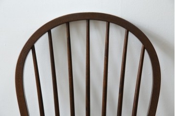 中古　松本民芸家具　#72リーチ型チェア　曲線の美しいウィンザースタイルのダイニングチェア　定価約9万8千円　(R-085706)