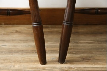 中古　松本民芸家具　#72リーチ型チェア　曲線の美しいウィンザースタイルのダイニングチェア2脚セット　定価(2脚合計)約19万6千円　(R-085707)