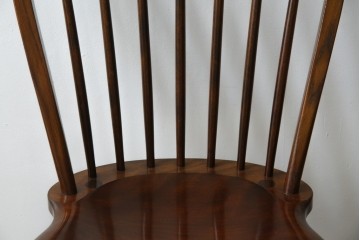 中古　松本民芸家具　#72リーチ型チェア　曲線の美しいウィンザースタイルのダイニングチェア2脚セット　定価(2脚合計)約19万6千円　(R-085707)