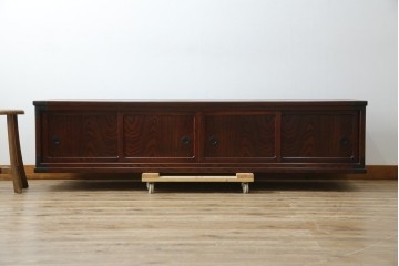 《台輪取り付け加工費込み》　中古　美品　志太民芸家具　木目の美しさが際立つローボード　(R-085709)