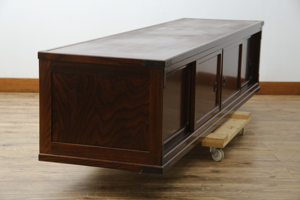 《台輪取り付け加工費込み》　中古　美品　志太民芸家具　木目の美しさが際立つローボード　(R-085709)