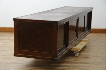 《台輪取り付け加工費込み》　中古　美品　志太民芸家具　木目の美しさが際立つローボード　(R-085709)