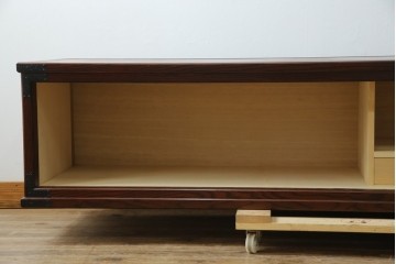 《台輪取り付け加工費込み》　中古　美品　志太民芸家具　木目の美しさが際立つローボード　(R-085709)