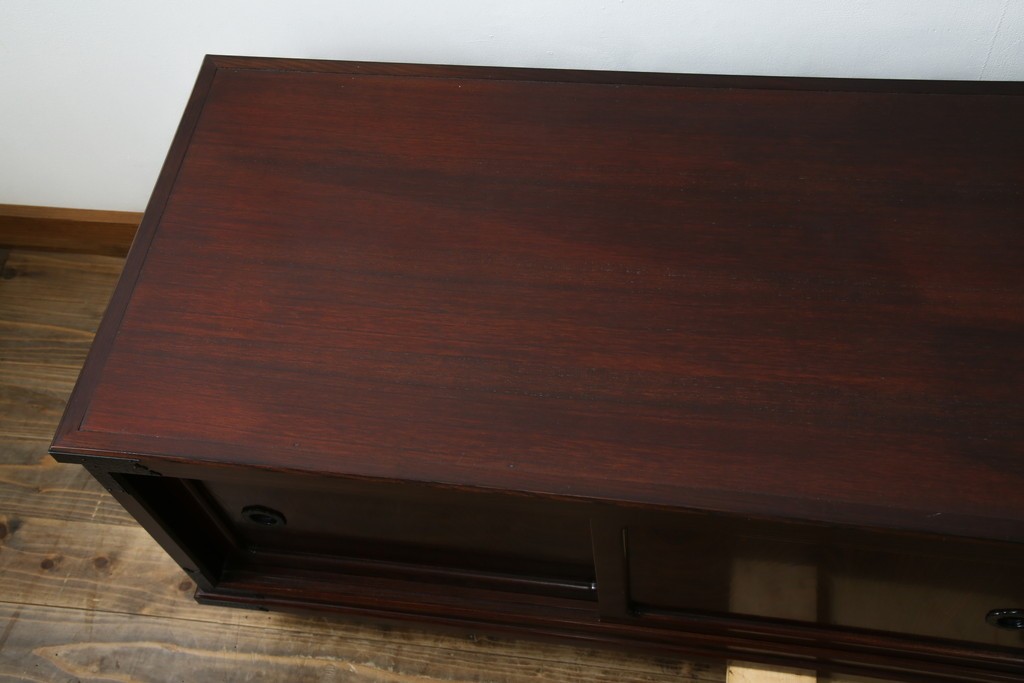 《台輪取り付け加工費込み》　中古　美品　志太民芸家具　木目の美しさが際立つローボード　(R-085709)